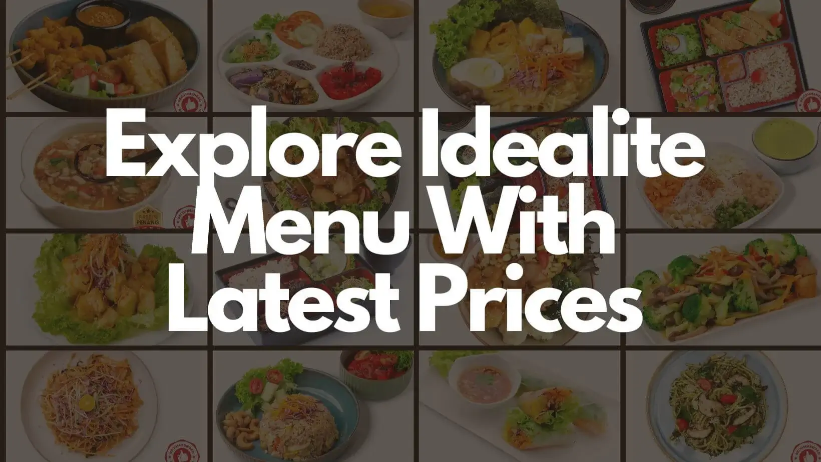 Latest Idealite Menu And Price List March