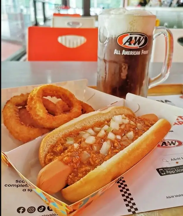 A & W indivisual combo contain burger drink and enough to fulfil individual craving 