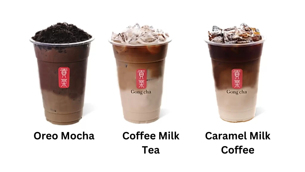 few from  large variety of coffee at gong cha