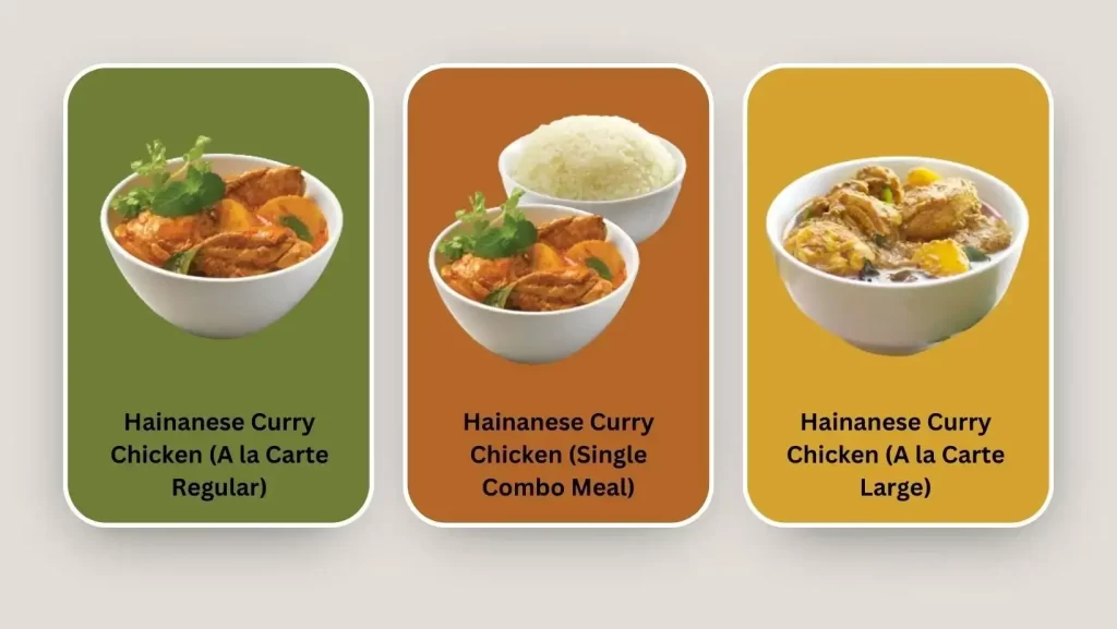 Curry Laksa, Sliced Chicken Noodles, and Hainanese Chicken Rice (Rice Only)in menu (1)