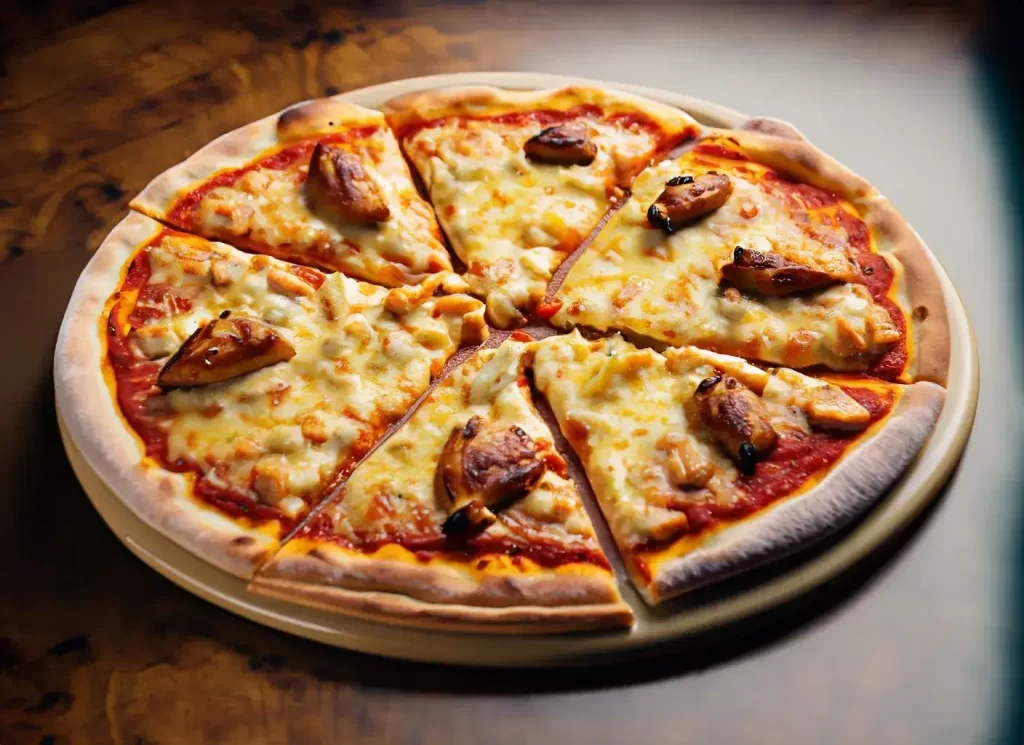 Chickensaurus Pizza in Specialty Cheesy Pizza