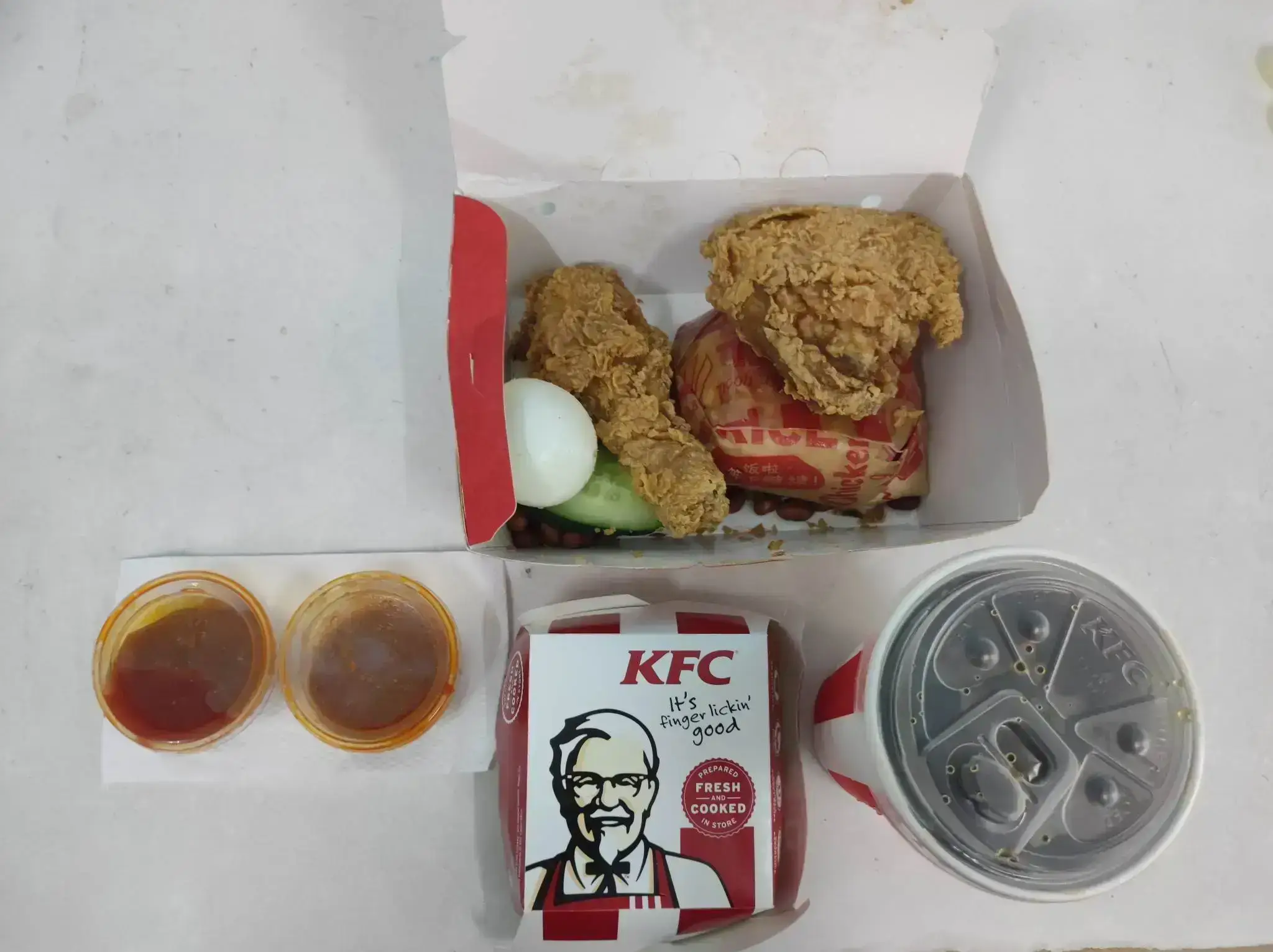 KFC Value combo offer fried chicken, wrap, drinks and sauces