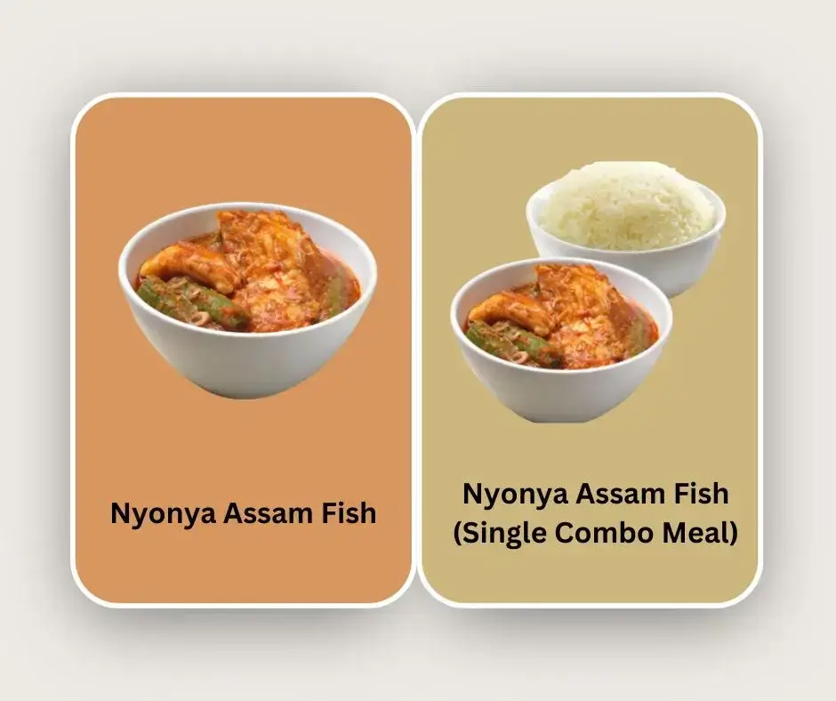 Nyonya Assam Fish, and Nyonya Assam Fish (Single Combo Meal)