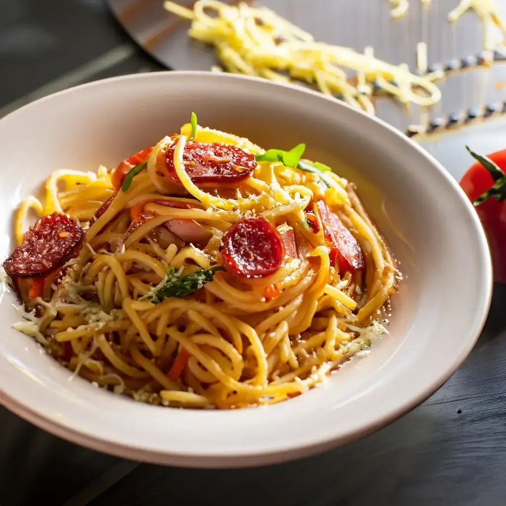 Salami Olio Spaghetti Pasta at pizza hut Malaysia