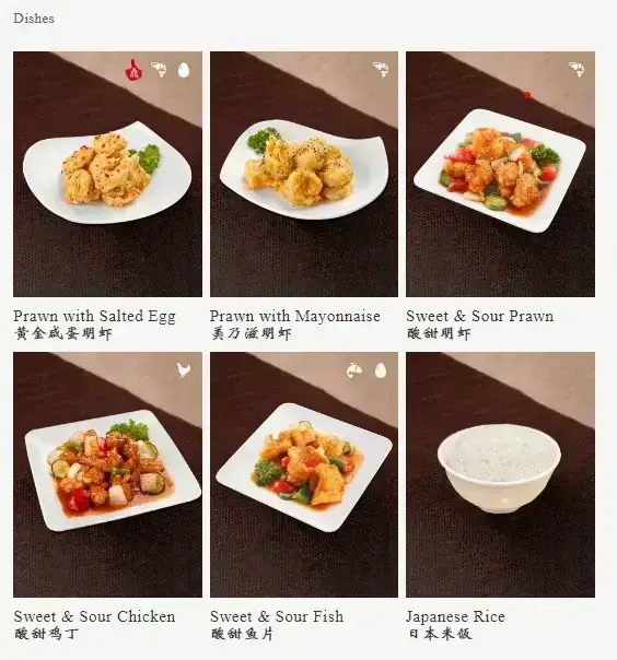 Delicious option in dishes category in Din Tai Fung Malaysia 