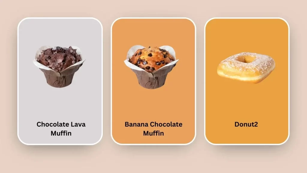 Starbucks Malaysia Bakery Donut, Chocolate Lava Muffin, Banana Chocolate Muffin