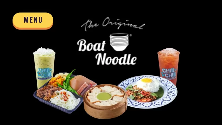 Boat Noodles Menu and Price List