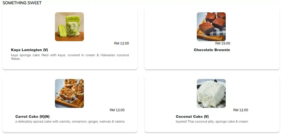 Cakes OR someting sweet Category at Plan B menu malaysia