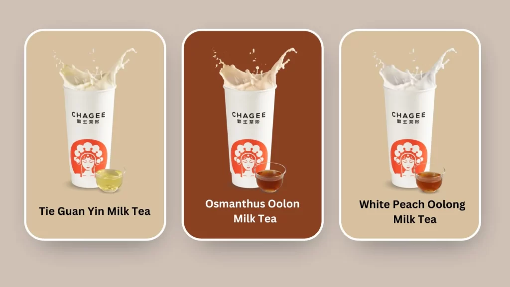 Chagee Menu and Price List Malaysia Fresh Milk Tea Series Tie Guan Yin Milk Tea, Osmanthus Oolong Milk Tea, White Peach Oolong Milk Tea (1)