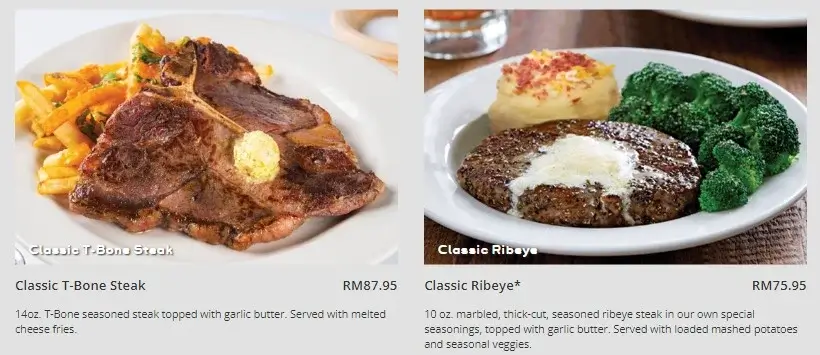 Classic T-Bone Steak, and Classic Ribeye