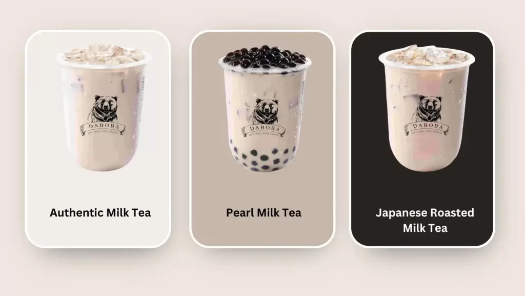 Daboba Daboba Classic Milk Tea SeriesAuthentic Milk Tea, Japanese Roasted Milk Tea, and Pearl Milk Tea