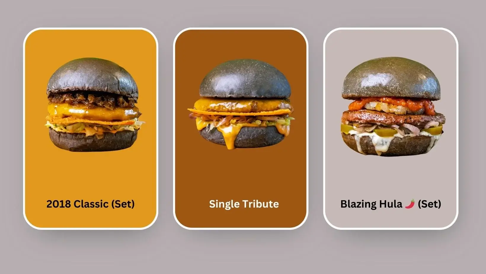 MyBurgerLan Menu Malaysia Beef Burgers Blazing Hula Set 2018 Classic Set and Single Tribute