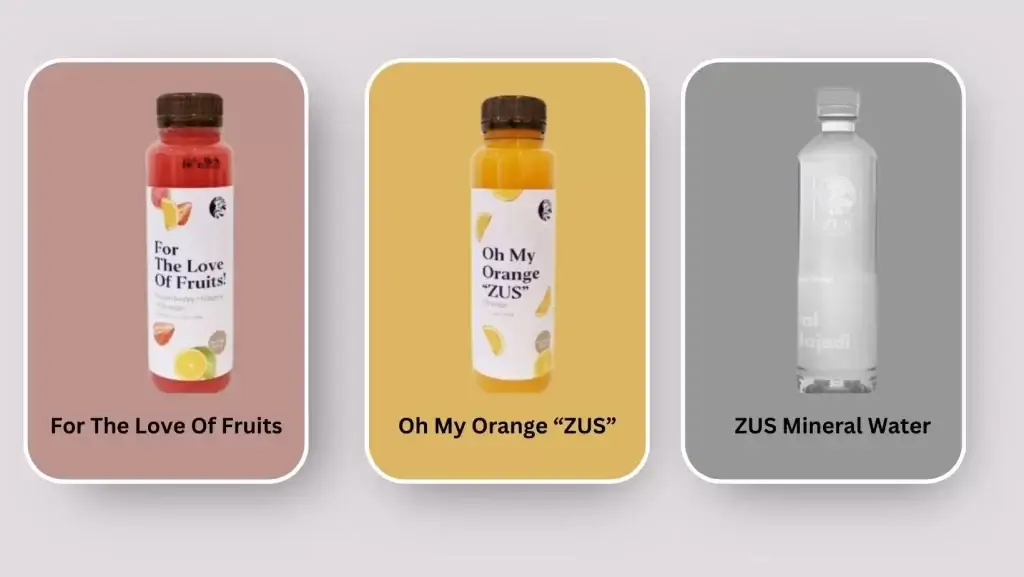 Zus Coffee Menu and Price List Malaysia Bottled Drinks. For The Love Of Fruits, Oh My Orange “ZUS”, ZUS Mineral Water