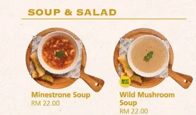 Dome Café Salads and Soups Menu and Price List Malaysia