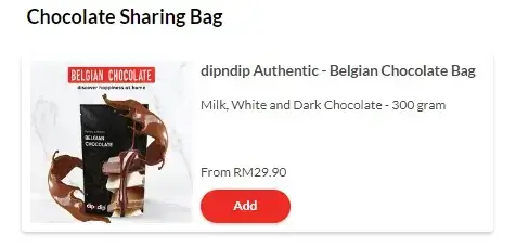 Dipndip Chocolate sharing Bag