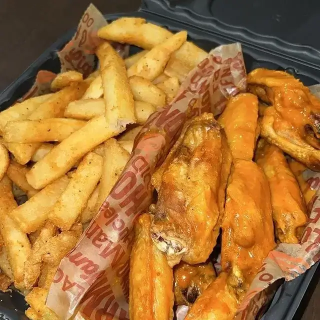 Original Wings, 10 pieces, combo. All flats. Buffalo Bliss sauce