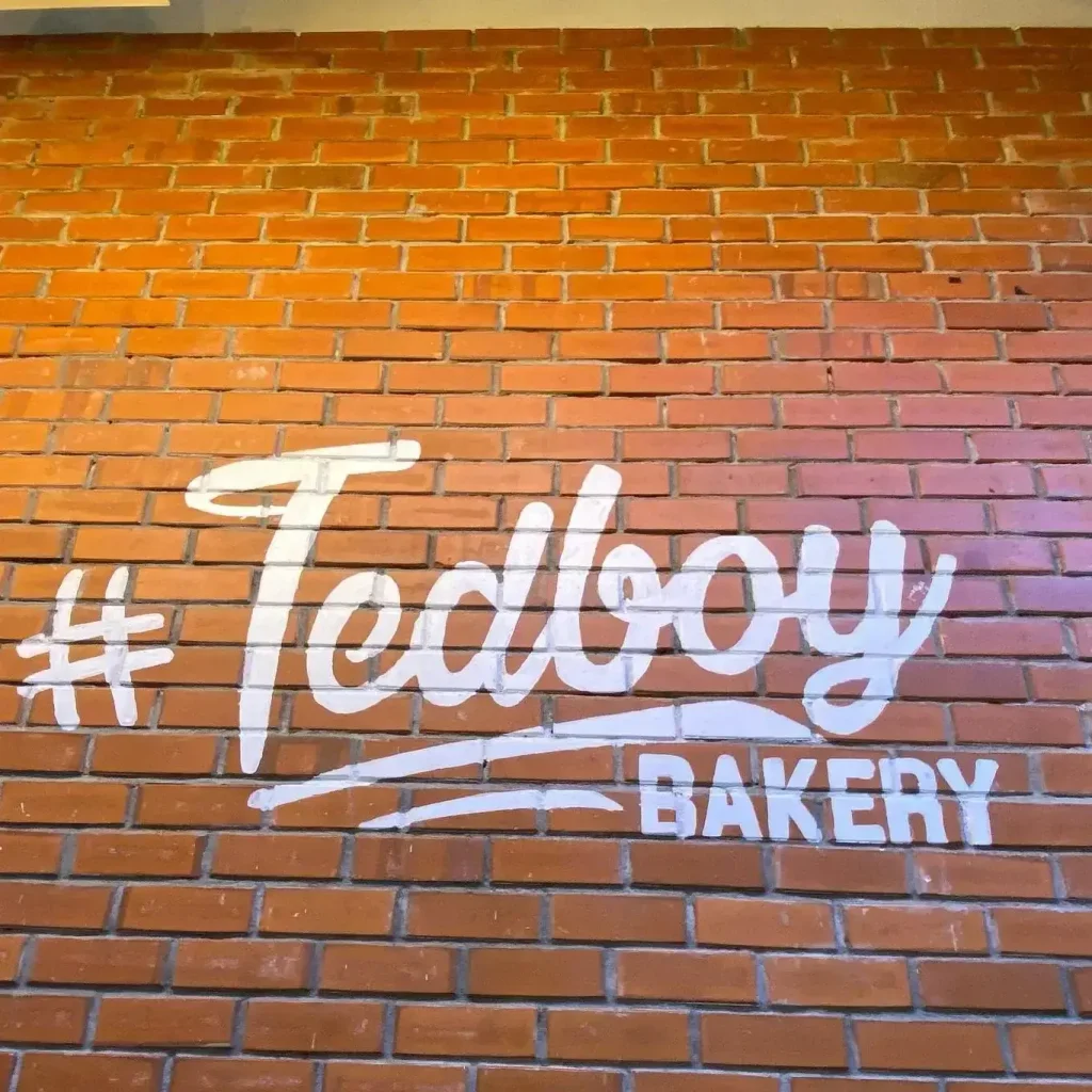 Tedboy Bakery Wall with Writing the Name of Bakery