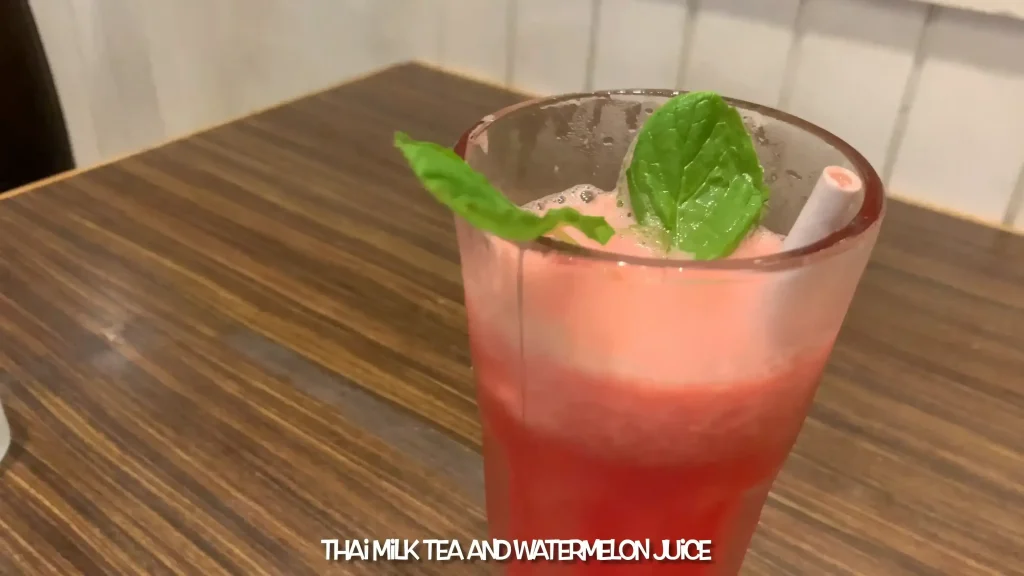 thai Milk Tea And watermelon Drinks