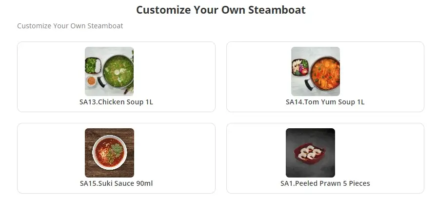 Customize Your Own Steamboat at Johnny's Restaurant