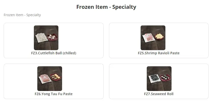 Frozen Item - Specialty