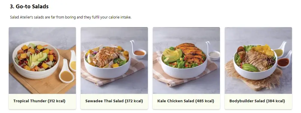 Go-to Salads Category Meal option