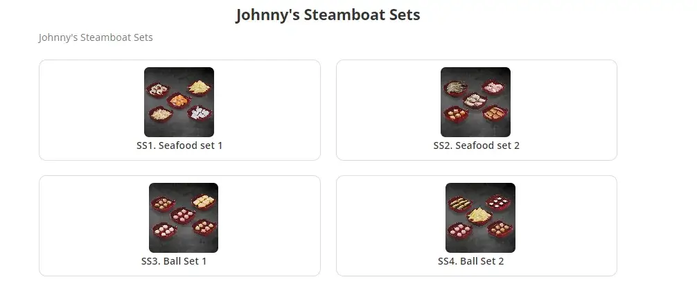 Johnny's Steamboat Sets Meal