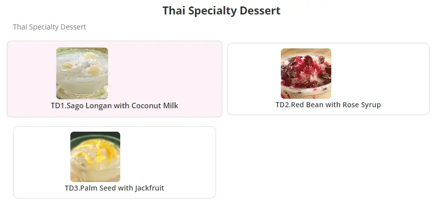 Thai Specialty Dessert