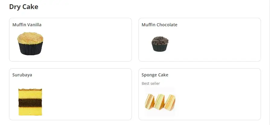 Dry Cake Category options at Bread History