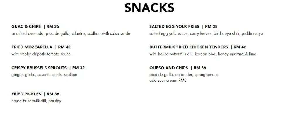 Snacks at Black Tap Outlet Malaysia