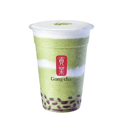 Matcha Smoothie with Red Bean