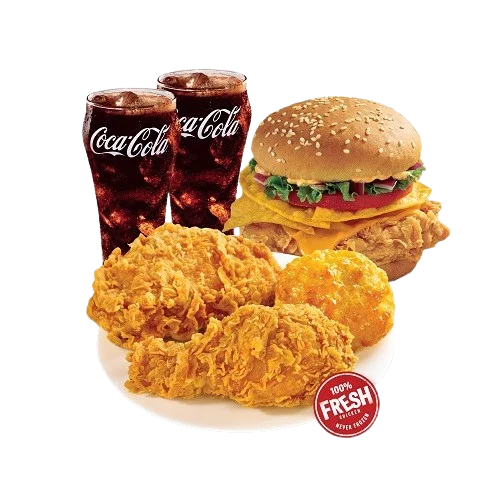 2pc Chicken with 1 Mexicana Burger Combo