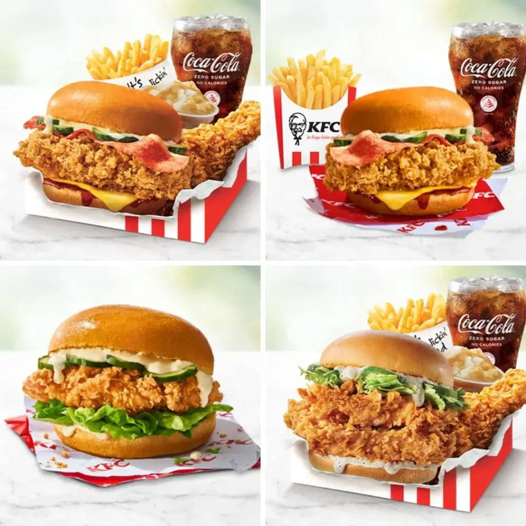 Wraps and Burgers At KFC Singapore