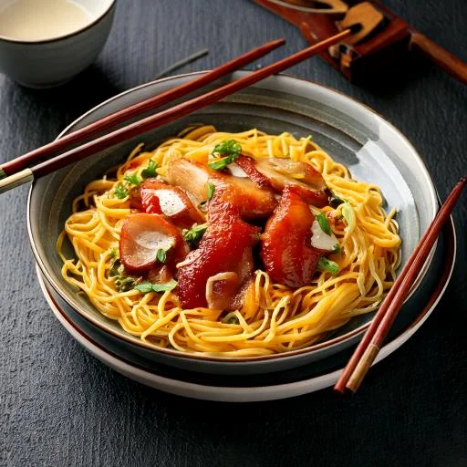 Old Fashioned & Roasted Sausage Wonton Noodle Noodles