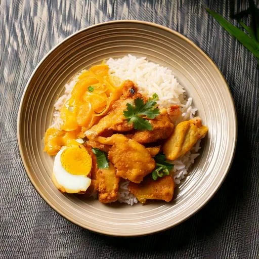 Salted Egg Chicken Chop Rice Rice