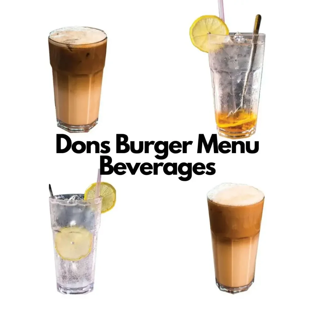 Dons Burger Menu Beverages