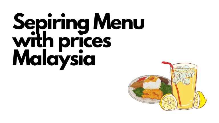 Sepiring Menu with prices Malaysia