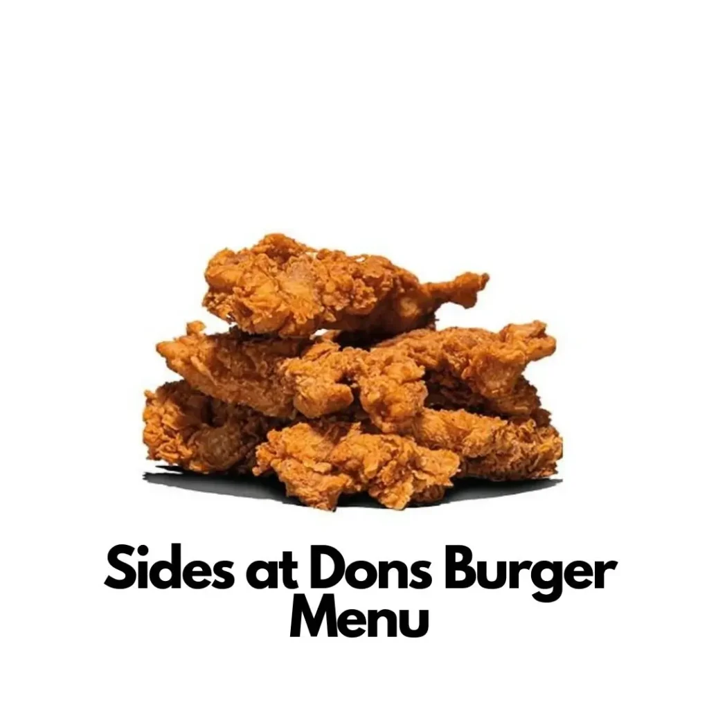 Sides at Dons Burger Menu