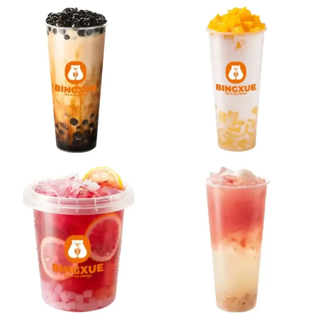 Popular Selling Items at Bingxue Menu Tea & Ice Cream