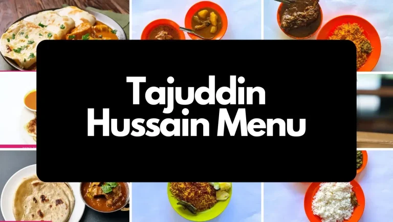 Tajuddin Hussain Menu and Price List Malaysia