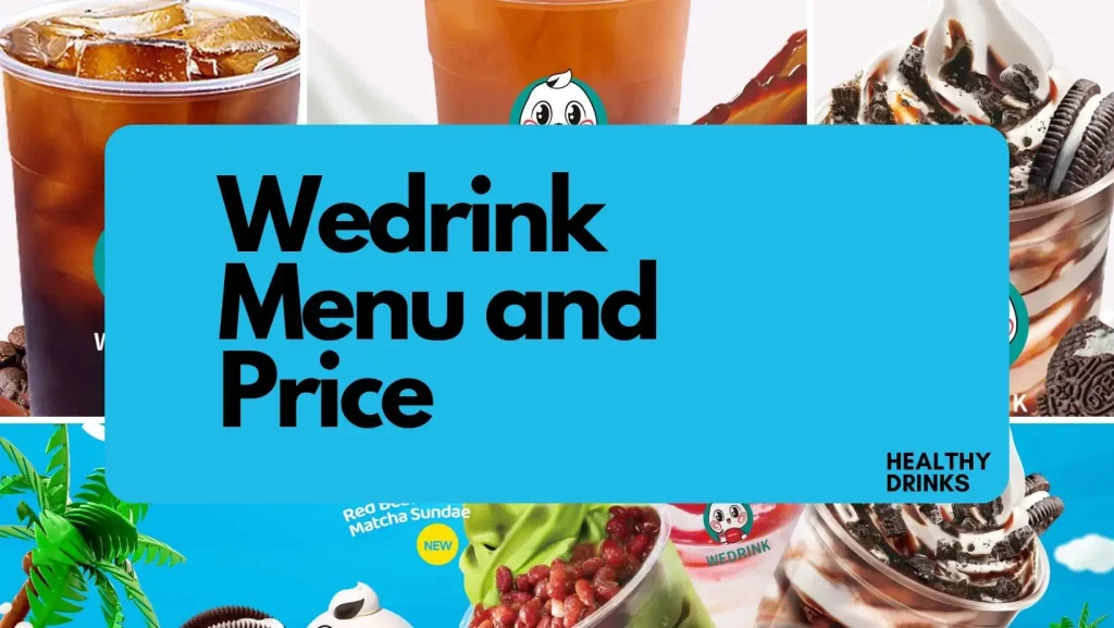 Wedrink Menu and Price List