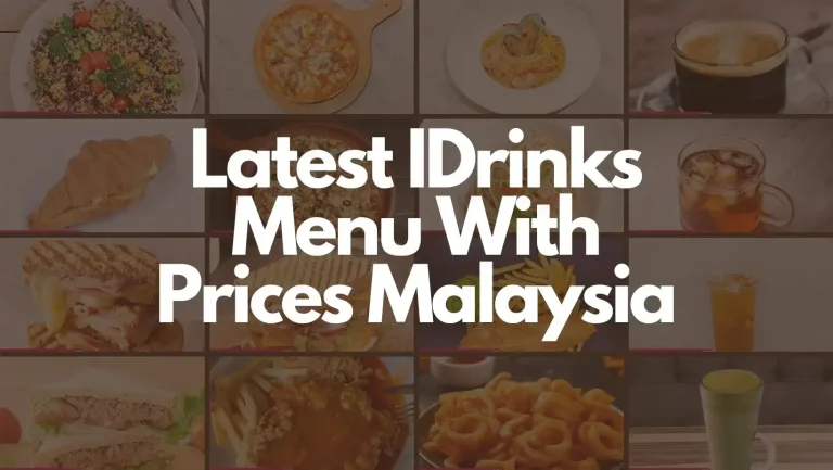 Latest IDrinks Menu With Prices Malaysia