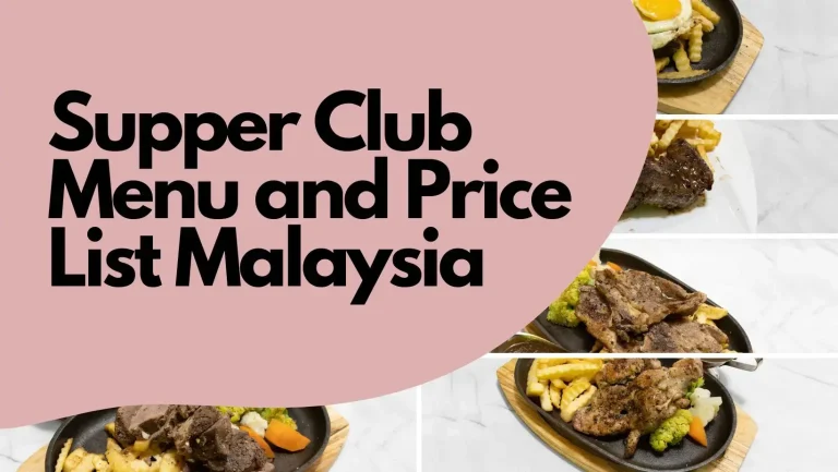 a collage of food on plates Supper Club Menu and Price List Malaysia