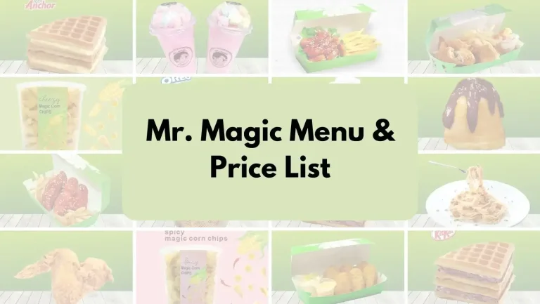 Mr. Magic Menu & Price List