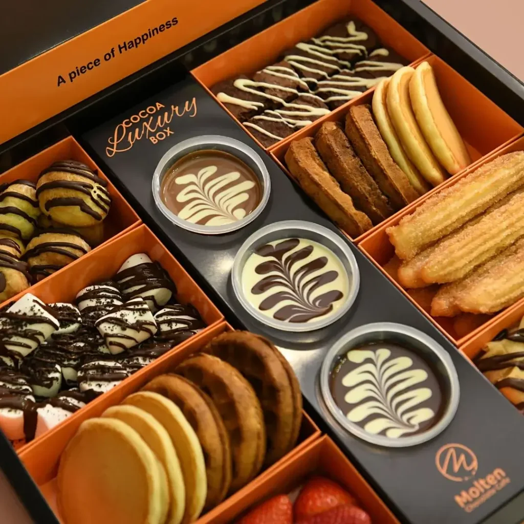 Party Box at Molten Chocolate Cafe Menu