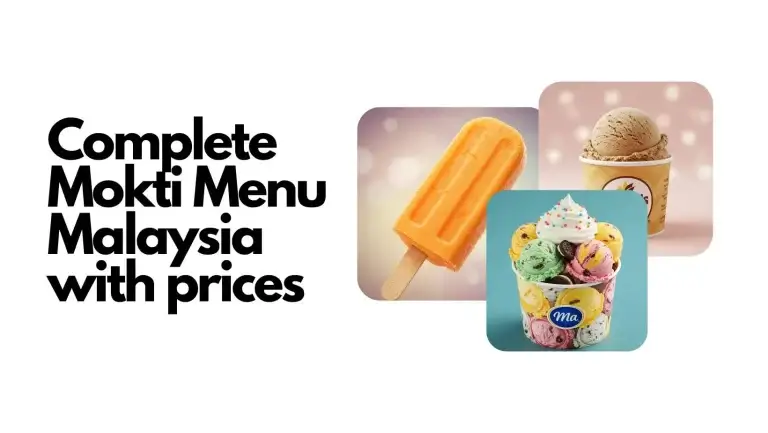 Complete Mokti Menu Malaysia with prices