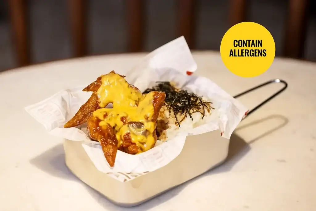 Eggstatic Salted Egg Rice Box at 4 Finger Crispy Chicken Menu