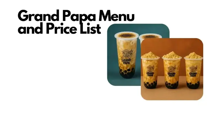 Grand Papa Menu and Price List
