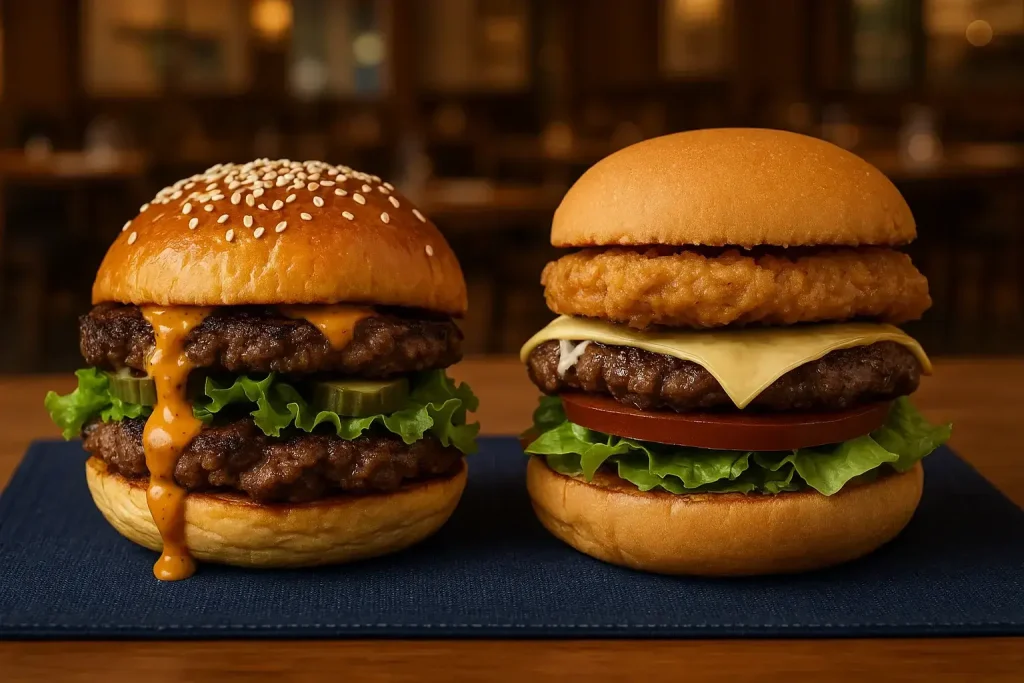 burger set at VNC Burger Menu malaysia